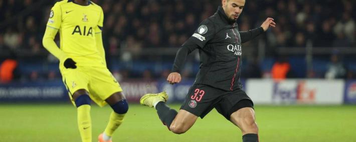 巴(bā)黎圣日耳曼(màn)主场5-3逆转热刺，维蒂尼亞(yà)帽子戏法助球队避免欧冠兩(liǎng)连败