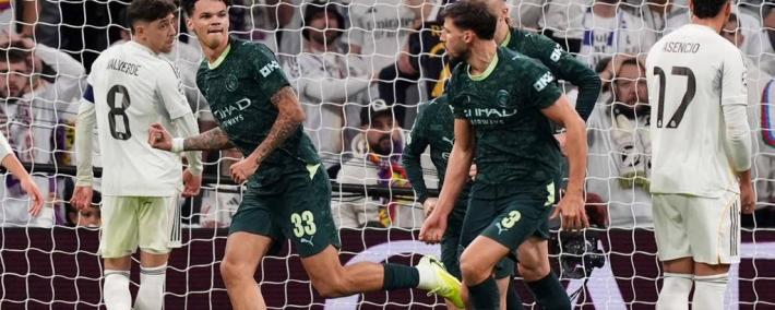 歐(ōu)冠逆转惊现！英超冠军曼(màn)城攻(gōng)破伯纳乌，歐(ōu)冠之王皇马失(shī)利