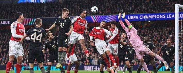 诺伊尔致命失误，阿森(sēn)纳3-1送拜仁賽(sài)季(jì)首敗(bài)，英超欧冠双线领跑