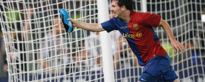 梅西要拥有新球鞋！灵感来自2009年欧冠击败C罗夺冠！