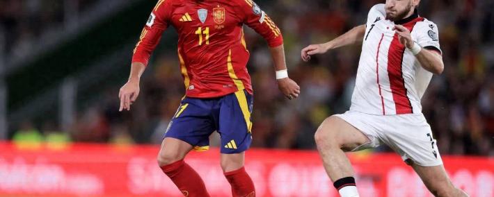 2-0！西班牙轻取格鲁吉亚！克瓦拉茨赫利亚等人全场梦游