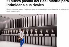 底蕴这一块！为震慑对手，皇马在进伯纳乌通道中展示15座欧冠(guān)奖杯