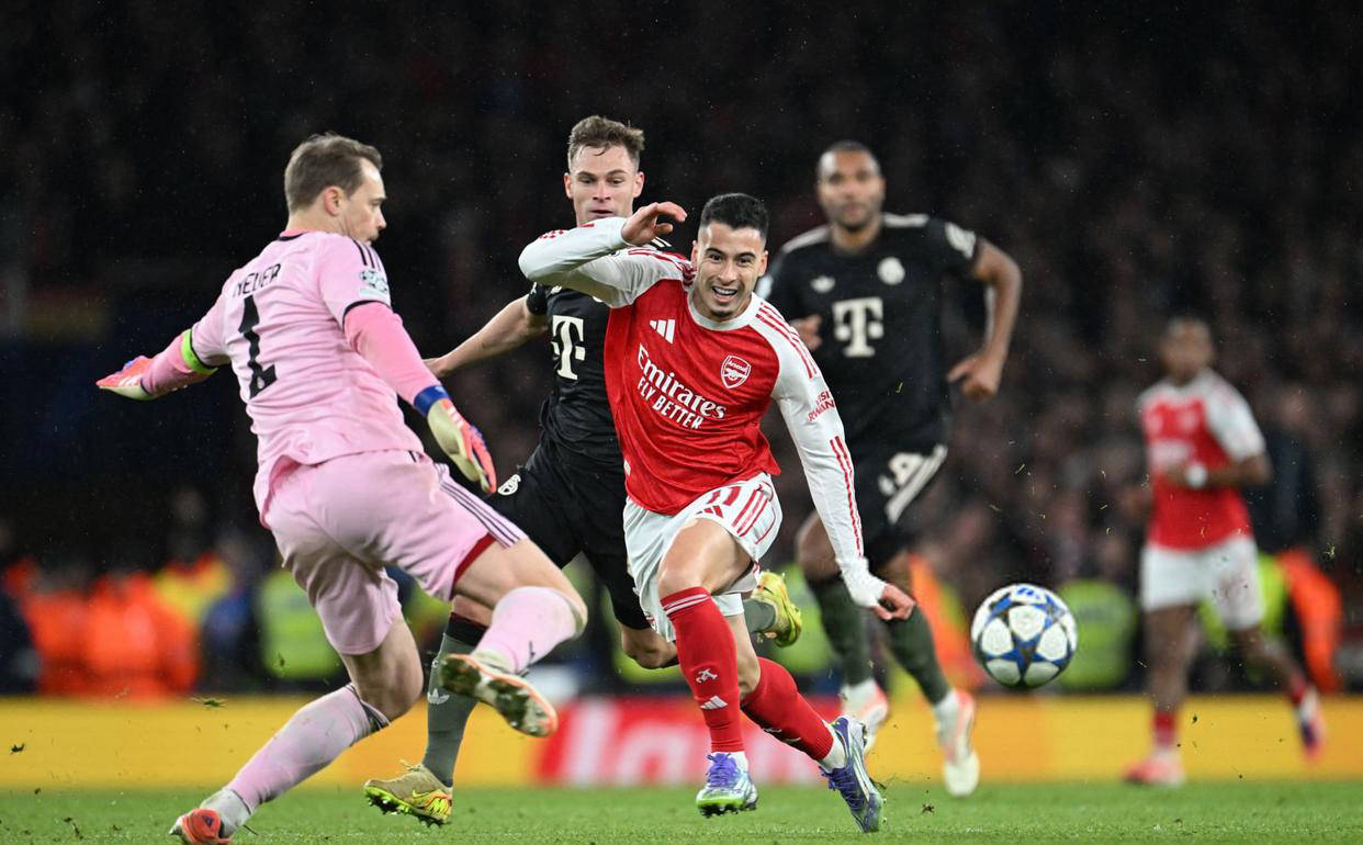 阿森纳3-1逆转拜仁,凯恩隐身諾(nuò)伊尔失误,枪手豪取欧冠五连胜