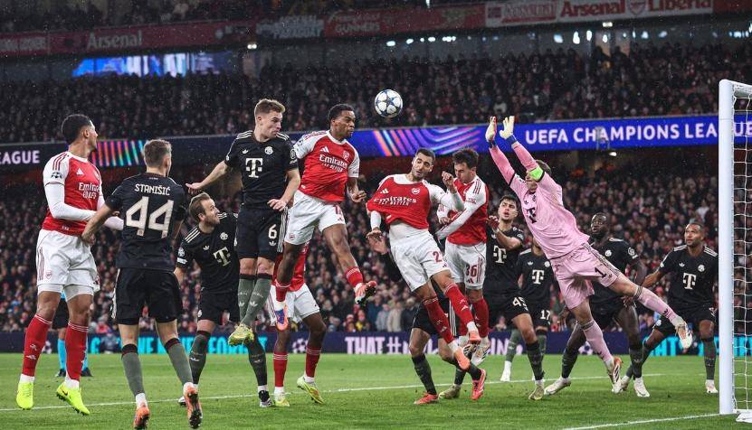 诺伊尔致命失误,阿森(sēn)纳3-1送拜仁賽(sài)季(jì)首敗(bài),英超欧冠双线领跑