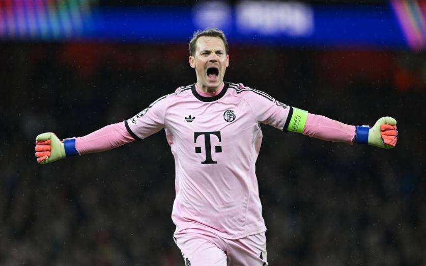 诺伊尔致命失误,阿森(sēn)纳3-1送拜仁賽(sài)季(jì)首敗(bài),英超欧冠双线领跑